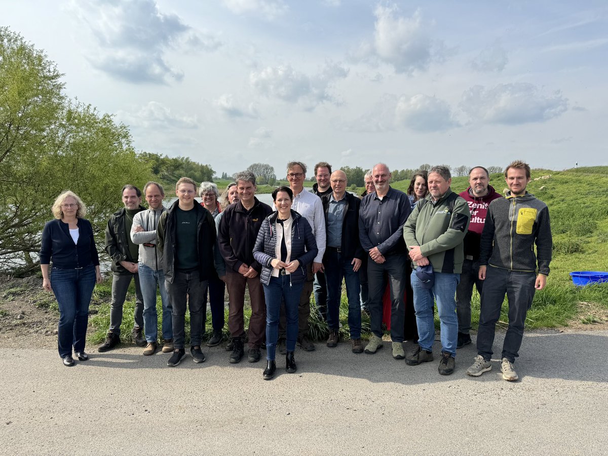 Ministerin Silke Gorißen besichtigte heute die Rheinauen in der Grenzregion in den Niederlanden und am Niederrhein, um sich über die aktuelle Situation der Fischfauna in den Auengewässern zu informieren. #Fischerei