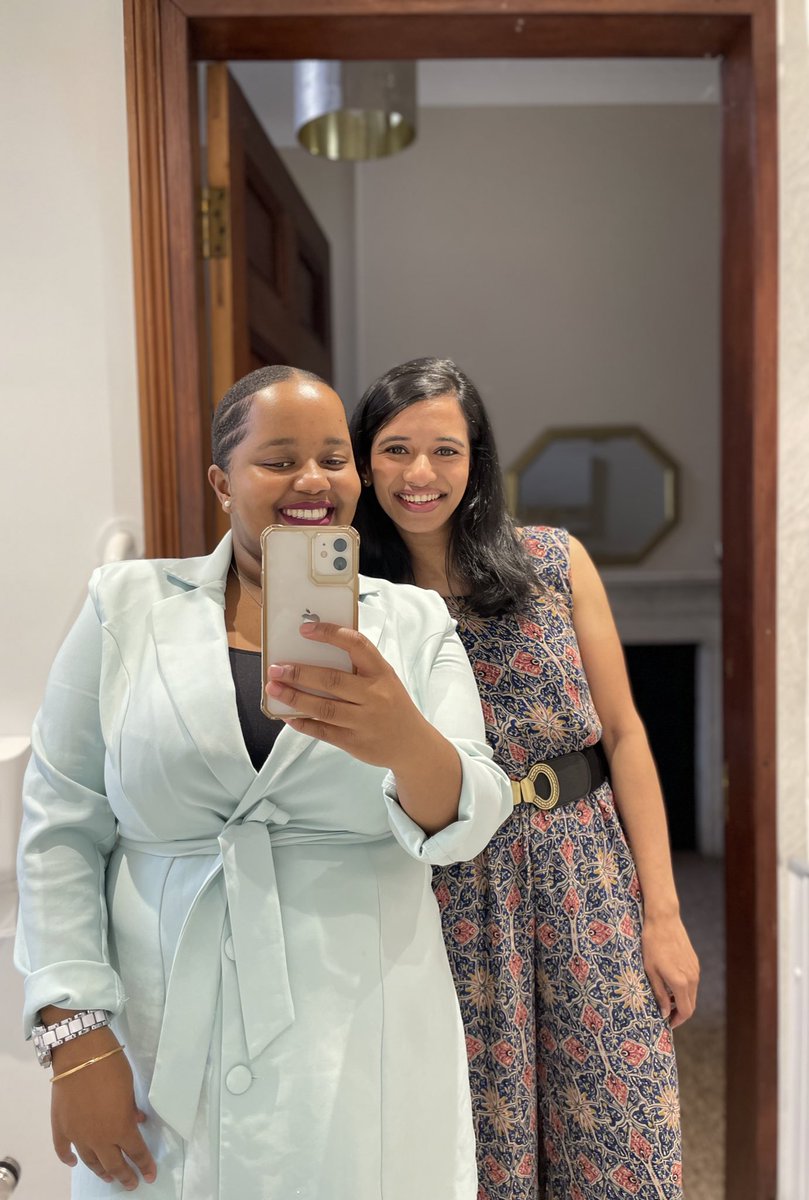 I was an MC last night for a very special occasion and my friend came to help me dress up and prepare for the night.❤️ I am truly thankful for her friendship because her presence made me less anxious. She kept saying “ You will be fine Thabie, just look at me if you get nervous”