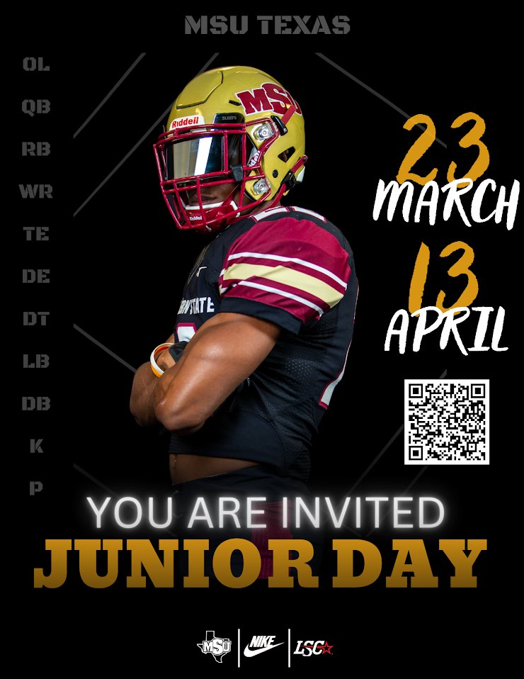 Thank you @Coach_MC_MSU and <a href="/MSUTexasFB/">Midwestern State Football</a> for the Jr Day invite!