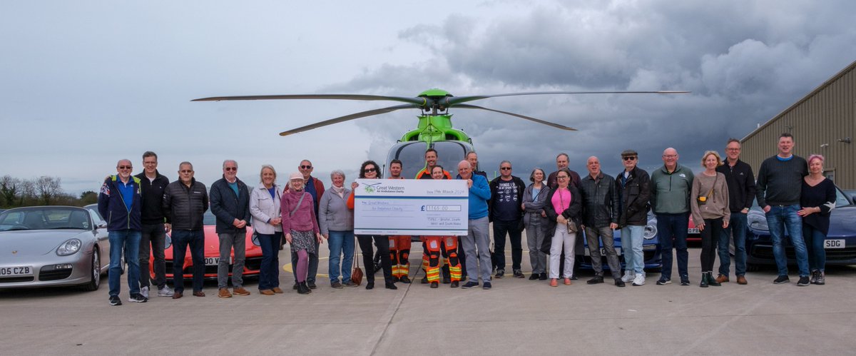 Last month, 22 members of The Independent Porsche Enthusiasts Club - Bristol, South West and South Wales descended upon our base, having raised over £8,500 for GWAAC since 2015. Their visit provided an incredible photo opportunity! Amazing work from the club! #FundraiserFriday