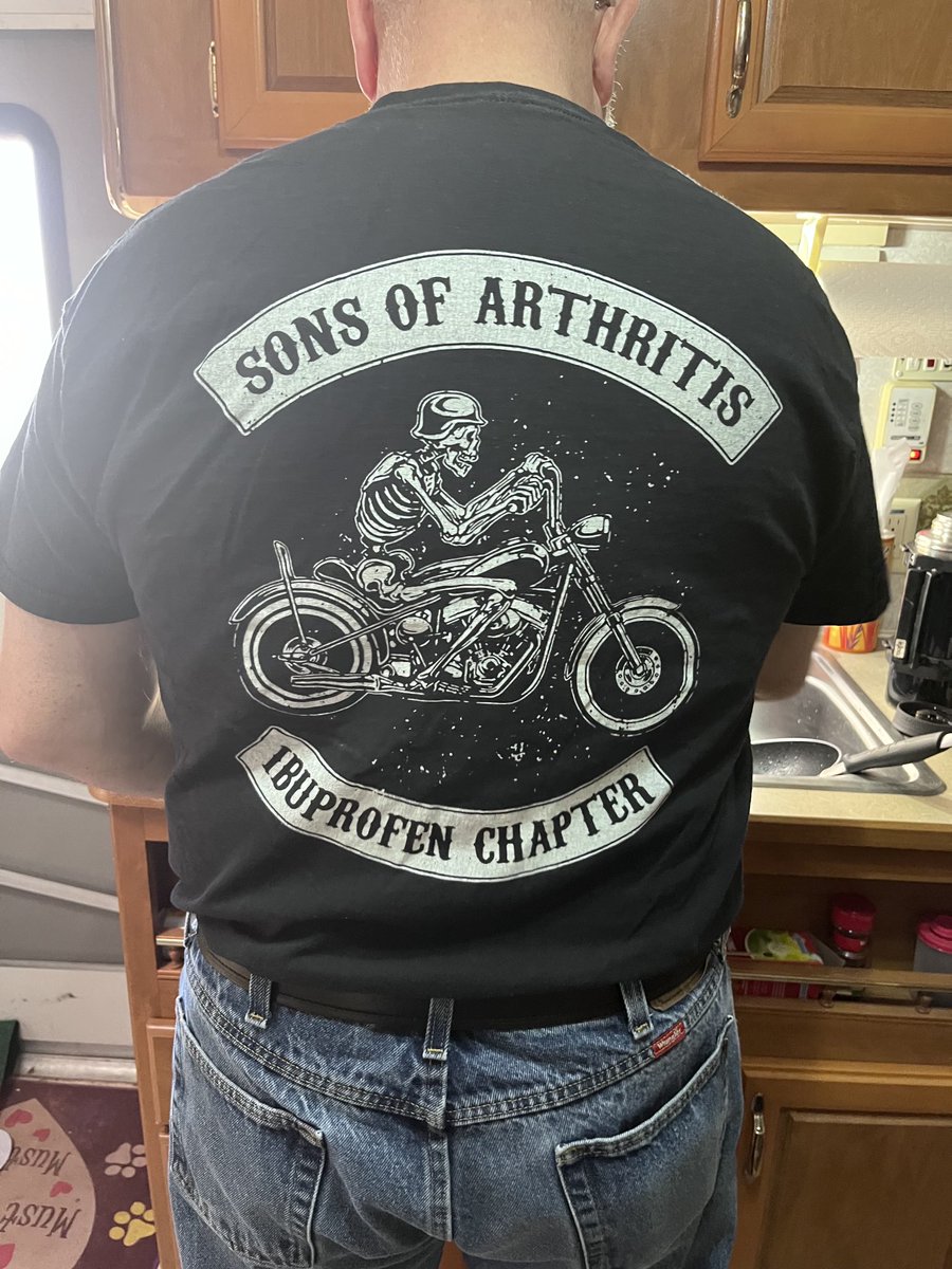 The Husband sporting another cool shirt I bought him. 😊
