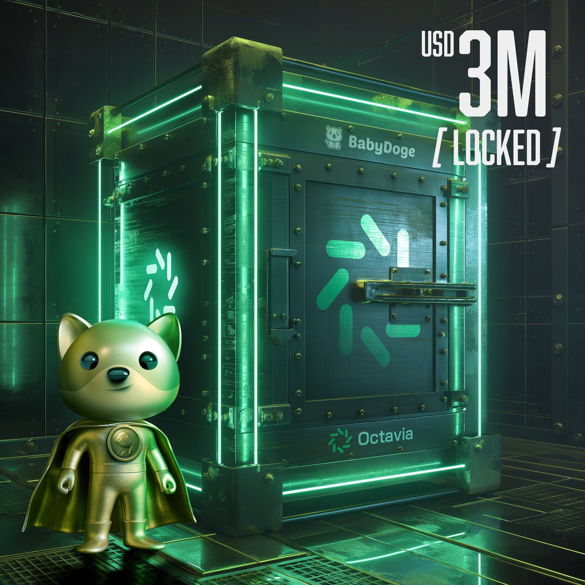 The @OctaviaToken team, a web3-based autonomous assistant, has chosen the Baby Doge Swap Token Locker to lock ≈ $3,000,000 USD of $VIA until 2030! 

Proof of lock: babydogeswap.com/token-lock/vie… 

Use the Baby Doge FREE Token Locker for your project or LP tokens on BSC, ETH or Polygon,…