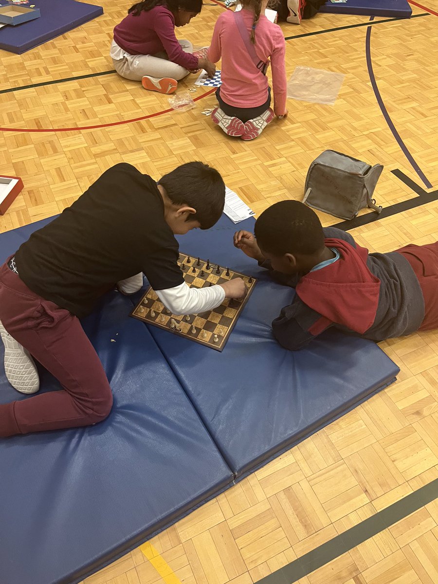 A great beginning to checkers, chess and board games Club for Gr 1 &amp; 2s. Thank you <a href="/MmeBoisjoly/">Michelle Boisjoly</a> &amp; Ms. Katzmann for organizing &amp; Gr 4 leaders for keeping the intense game play on track! <a href="/LizBHolder/">Liz Holder</a> <a href="/TDSB_MHWB/">TDSB Well-Being</a>