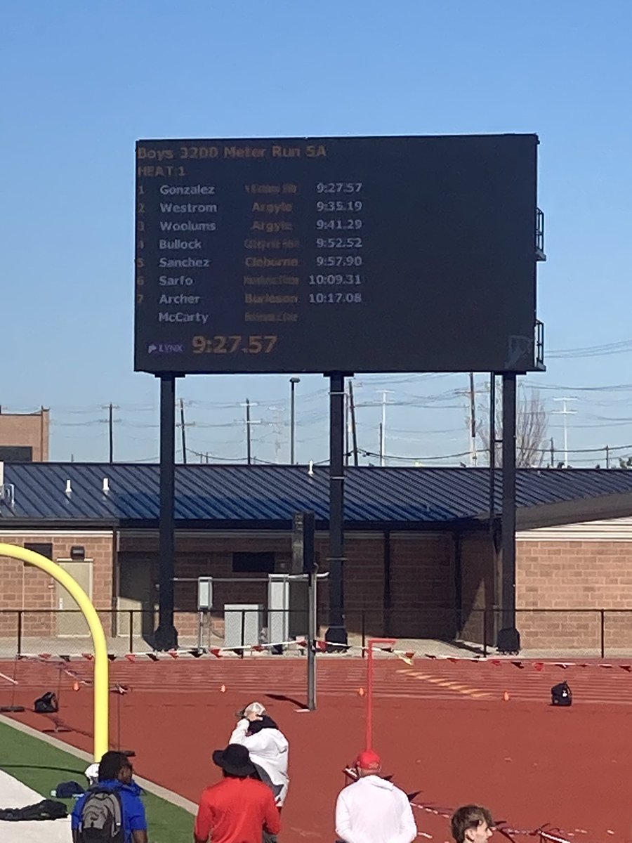 Wallace Bullock finishes 4th in the Area 3200 to qualify for the Regional Championships in Lubbock next weekend!