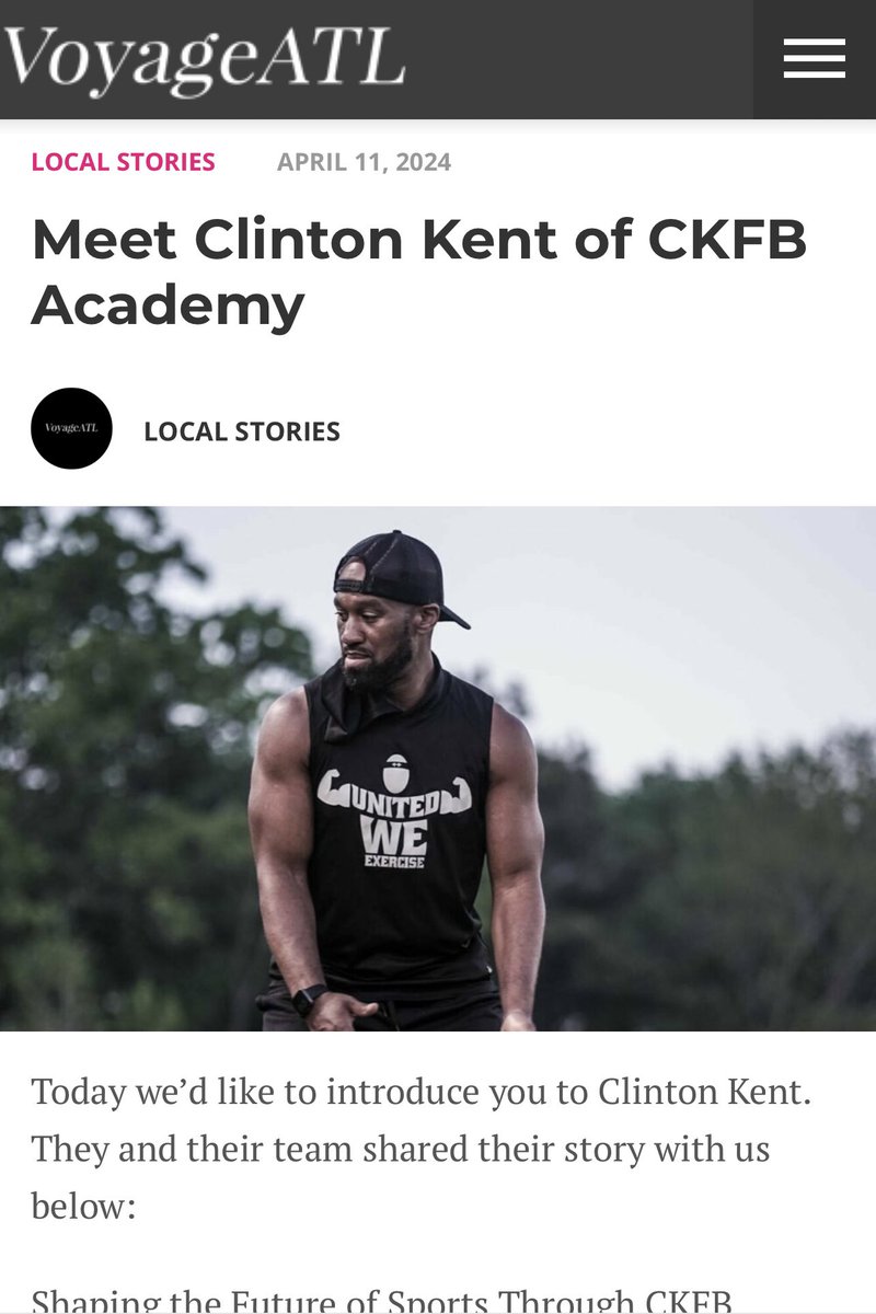 Proverbs 20:5 The purpose in a man’s heart is like deep water, but a man of understanding will draw it out! I’m blessed to be able to impact athletes of all walks of life! #CKFBAcademy I really appreciate the feature in Voyage ATL Magazine! voyageatl.com/interview/meet…