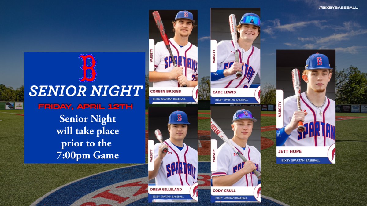 GAMEDAY⚾️
Come out and Support our Seniors for Senior Night. Senior Night will begin prior to the game.

vs Edmond Memorial, 7:00pm