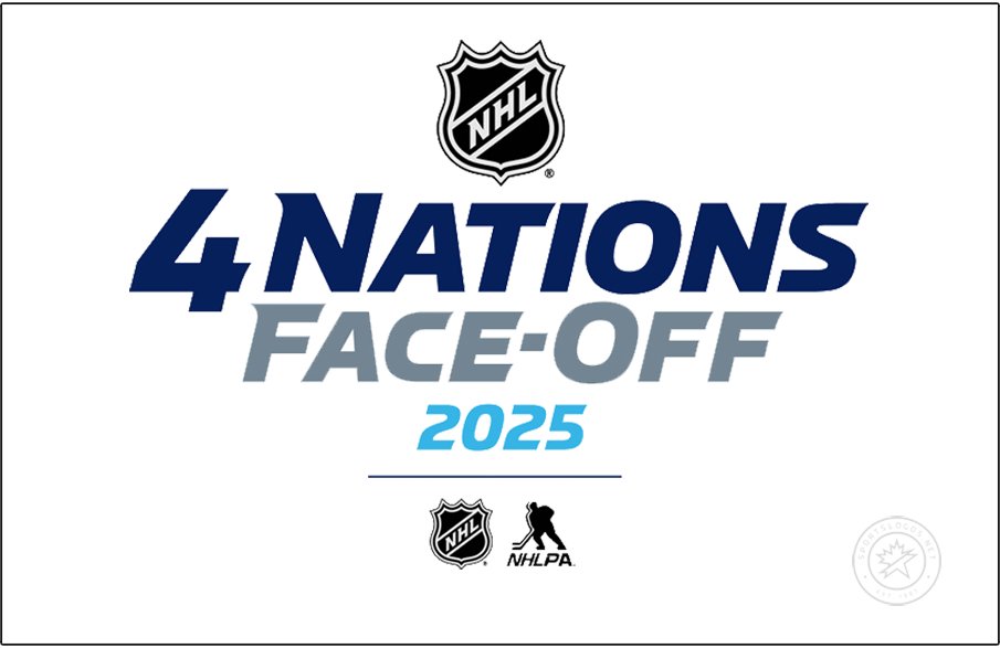 Instead of an All-Star Game in 2025, the #NHL will hold its inaugural 4 Nations Face-Off. A seven-game, nine-day tournment of teams made up of NHL players from Canada, Finland, Sweden, and the USA. This may just be a placeholder logo, but its all we have design-wise thus far.