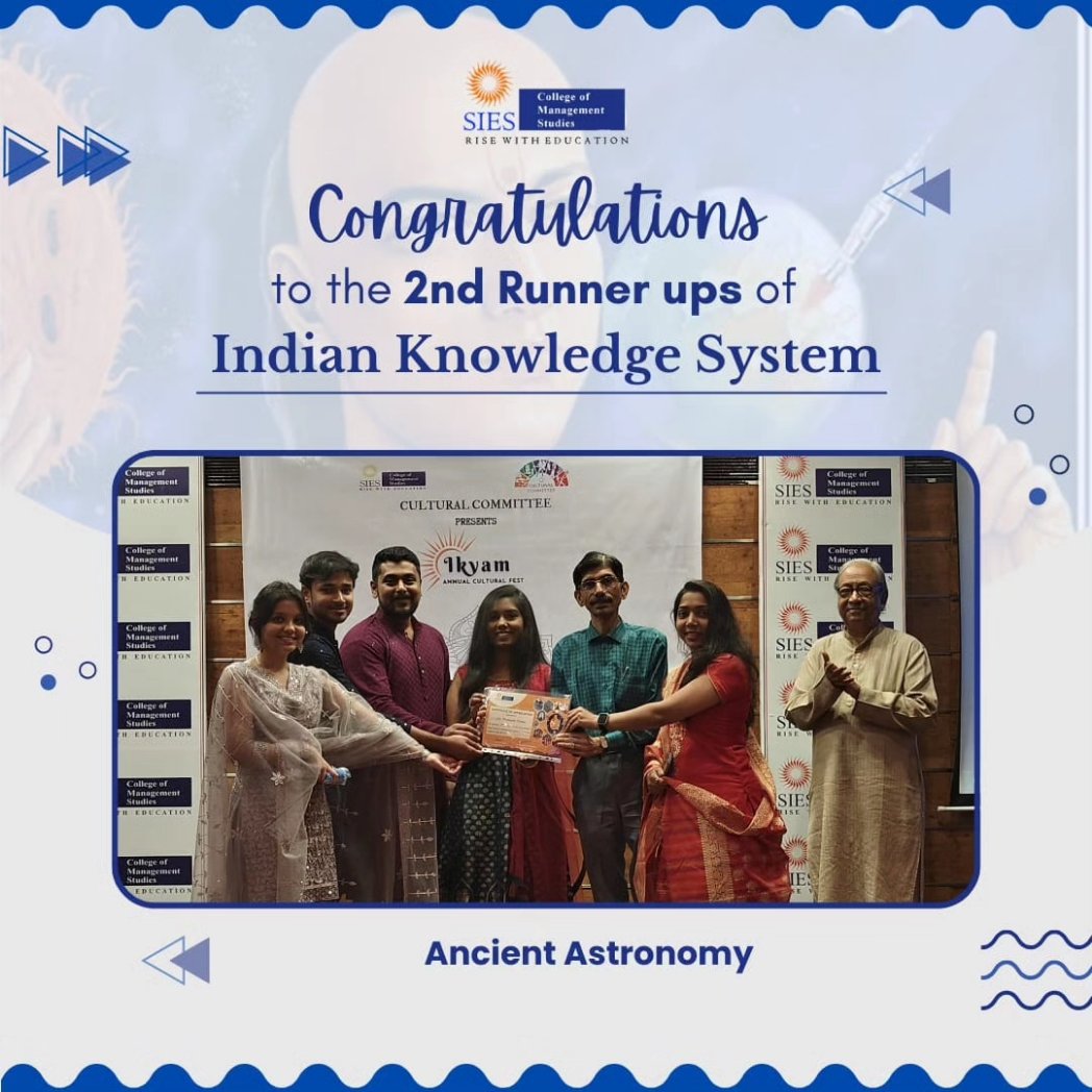 At the SIES College of Management Studies, an engaging competition recently unfolded, focusing on the exploration and celebration of India's diverse knowledge systems. This event likely aimed to promote and celebrate India's rich knowledge traditions, encompassing diverse fields.