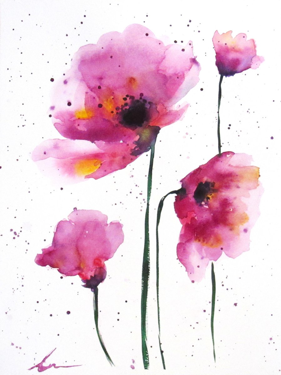 Just listed in my Etsy shop. Giclee, fine art print, limited first edition of my watercolor poppies painting, 'Dreaming in Flowers'. Signed and numbered. Print is 11x14-ready to matt, frame, and hang. My Etsy shop link can be found here on my X bio page. #PainIntoArt #Etsy