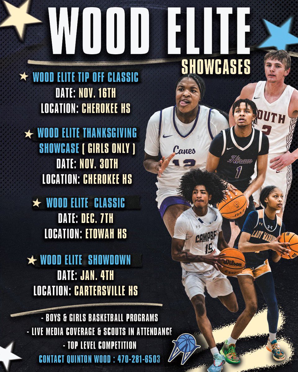 Wood Elite 2024-2025 High School Events. Any high school coaches still looking for games next season, shoot me a message. Our Jan 4th date is FULL!