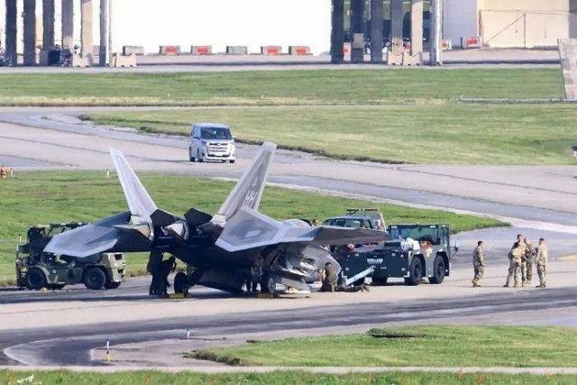 🇺🇸🇯🇵An F-22 Raptor fighter from the 199th fighter squadron crashed at Kadena air base in Japan