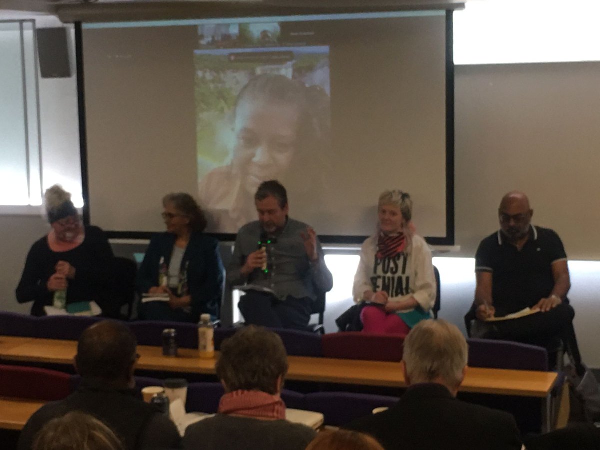 Today's final panel asks 'Where do we go from here?' We lucky to hear from @d_whyte100, Melinda Janki, @ClareTotty, @Xosei , @Carolinehickma & @chilledasad100