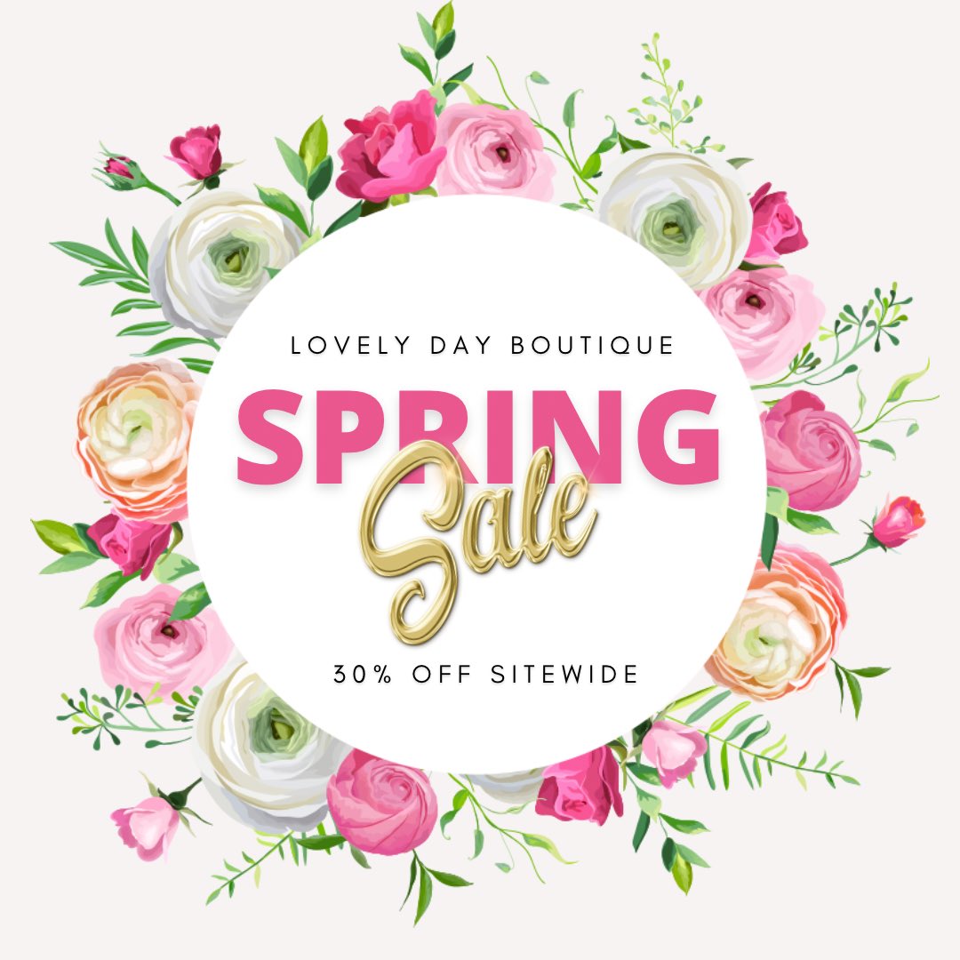 We are making room for summer new arrivals!! Use code SPRING30 at checkout for 30% off our entire website 🌸🌸(sale excludes already marked down items). Happy Shopping 🛍️ 

lovelydayboutique.com

#sale #bigsale #warehousesale #salesalesale #boutiquesale #onlinesale #springsale