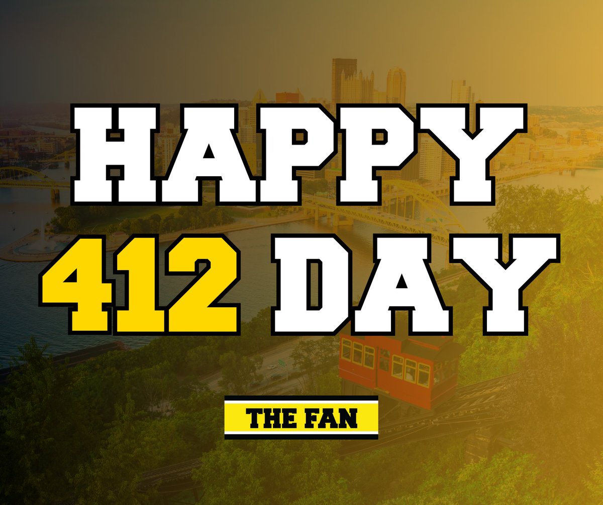 HAPPY 412 DAY, PITTSBURGH! 🖤💛