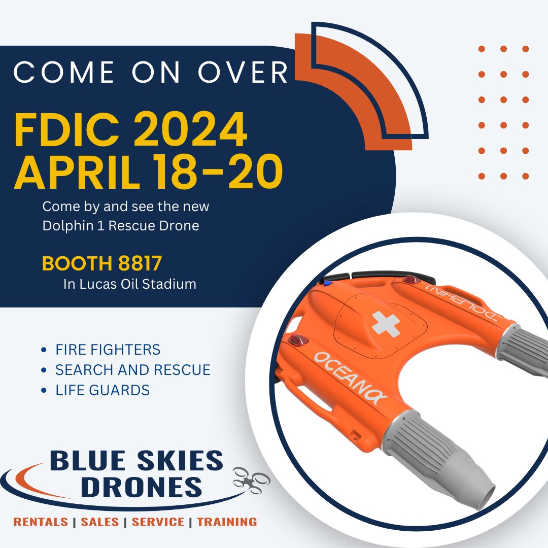BlueSkiesDrones's tweet image. Surface  Vessels save time and give rescuers new capabilities. Stop by our booth next week in Lucas Oil Stadium at #FDIC2024 - #8817  #dronesatwork