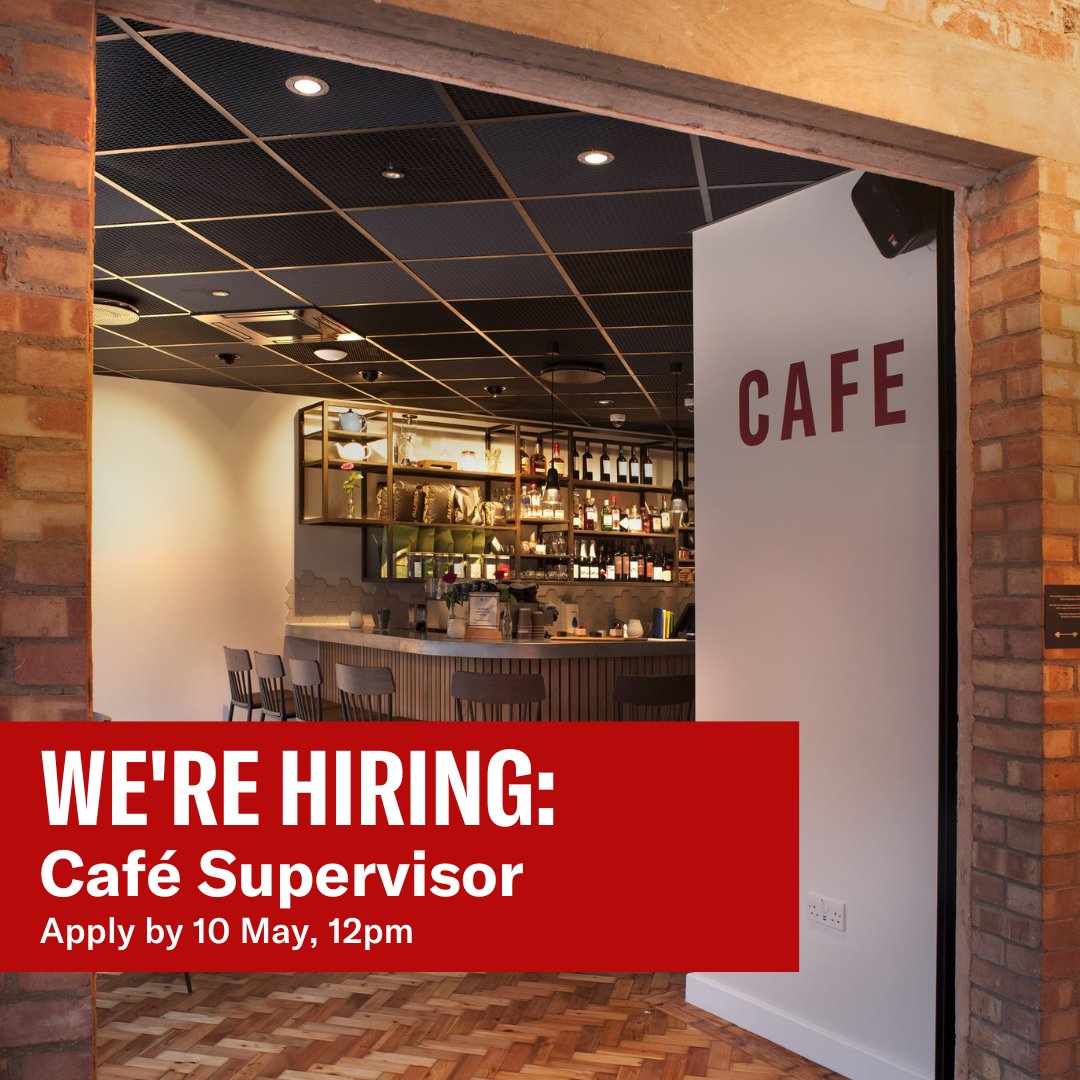 We're hiring a Café Supervisor. If you're interested in joining our team, apply below by Friday 10 May, 12pm. 📝bit.ly/TWT_JOB_OPPS