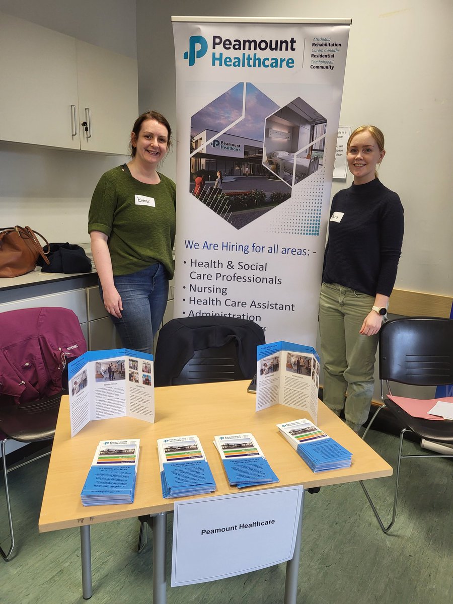 Promoting the benefits of a career in @Peamount_Health at the Department of Occupational Therapy in TCD yesterday. @modonoghue3