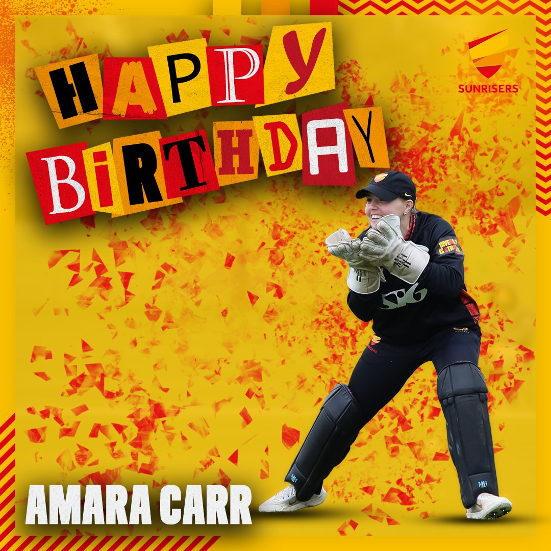 Everyone at Sunrisers would like to wish a very happy birthday to Amara Carr.

Have a great day Amara! 🎈 #RiseUp🌅🧡