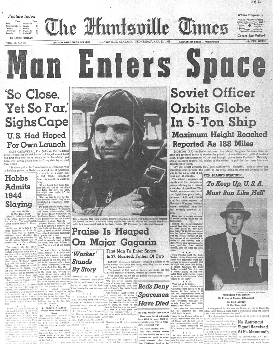 Today we celebrate the first human space flight made by Yuri Gagarin in 1961, kicking off a new era of discovery for the benefit of all of us. #InternationalDayofHumanSpaceFlight Since 1961, 600+ people have flown to space. Apply to be among the next 600! go.nasa.gov/49vR7F6