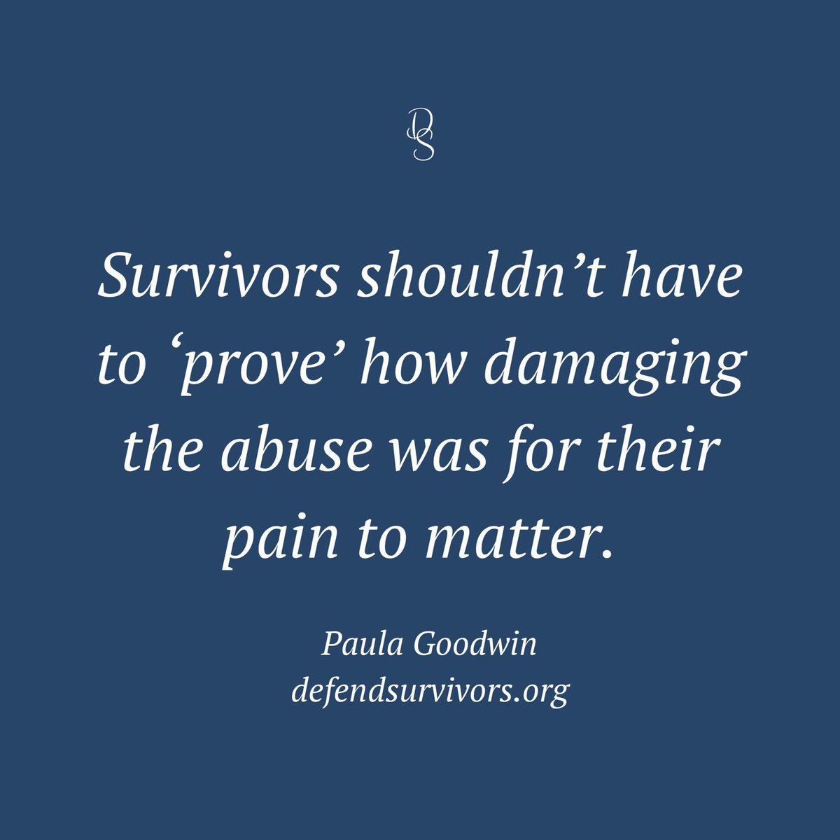 Survivors shouldn't have to ‘prove' how damaging the abuse was for their pain to matter.
#SAAM #ChildAbusePreventionMonth
