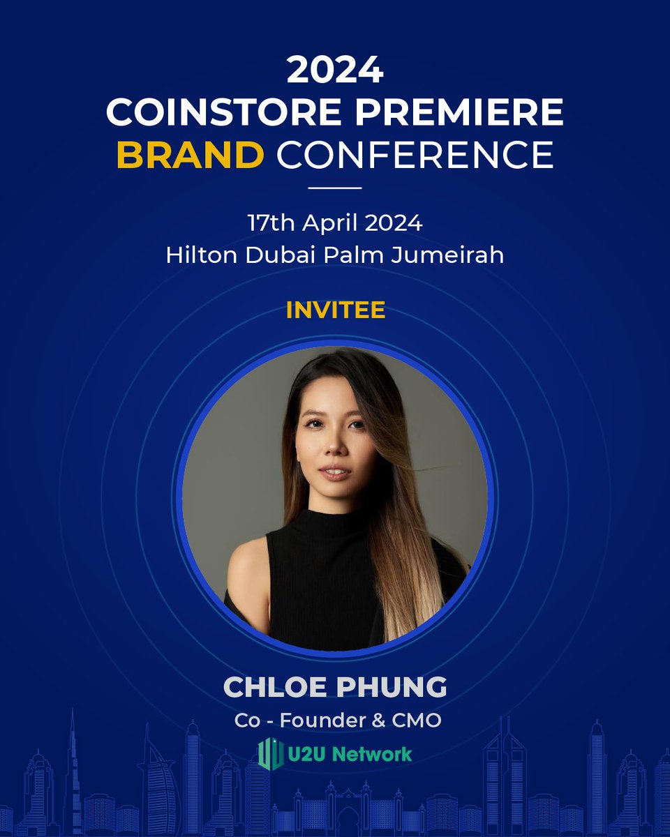 Join us at the 2024 Coinstore Premiere Brand Conference! 🌟

Don’t miss the chance to meet industry experts like Chloe Phung, Co-Founder & CMO at @‌uniultra_xyz

Secure your spot! 🎫
🗓️ April 17, 2024 
📍 Hilton Dubai Palm Jumeirah

#CoinstorePremiereBrandConference #Dubai