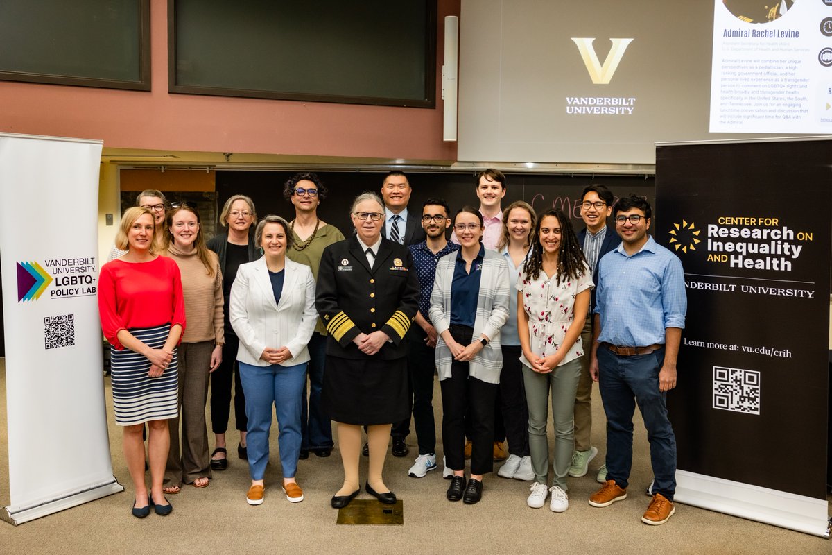 What an honor to be able to host @HHS_ASH Admiral Rachel Levine and to be joined by state rep @brotherjones_. The Admiral discussed the importance of LGBTQ+ health equity including gender affirming care. Thank you for joining us! @HHSGov @VanderbiltU @VU_Provost #LGBTQhealth