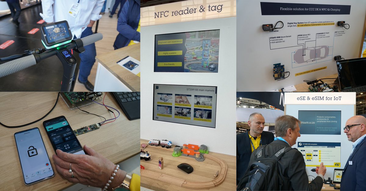 [#EW24] Not enough time to visit our #ConnectedSecurity area? Catch up on what you’ve missed: Digital key system, Page EEPROM,STSAFE-A120, ST4SIM-300, NFC Reader+Tags, NFC solution for asset tracking Learn more: spkl.io/60104FjW4 #Connectivity #Security