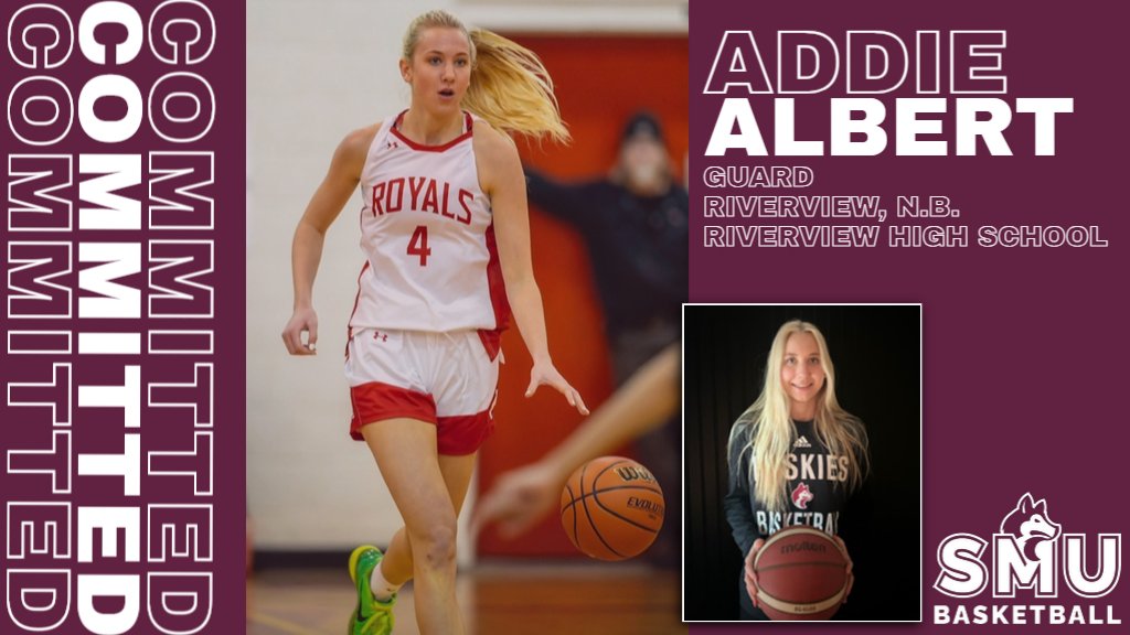 Saint Mary's Huskies women's basketball head coach Scott Munro is pleased to announce the commitment of guard Addie Albert for the 2024-25 season. Full story: smuhuskies.ca/sports/wbkb/20…