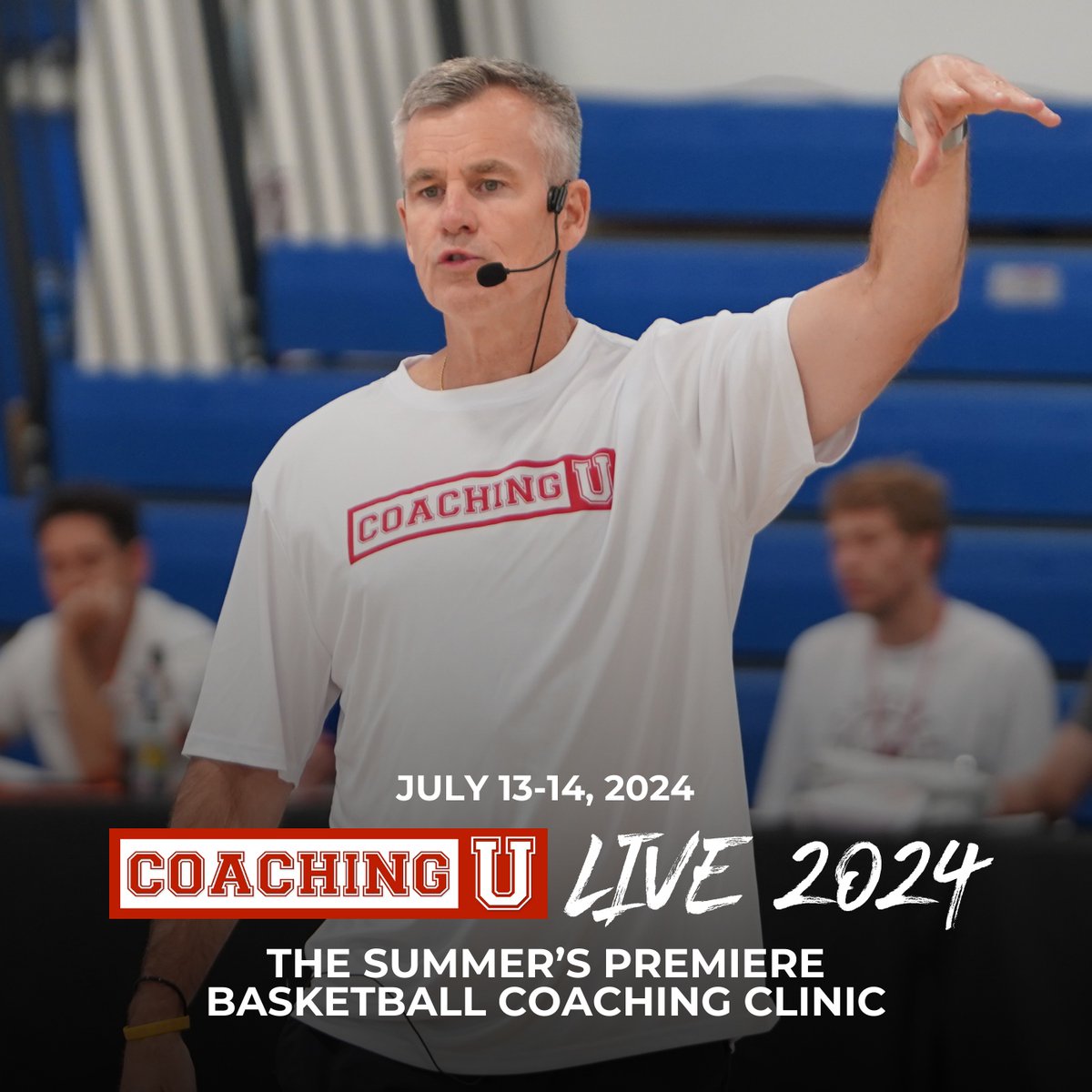 🏀 Join us for the summer's premiere basketball coaching clinic - Coaching U Live 2024! 🗓️ July 13-14, 2024 📍 Las Vegas, NV 2️⃣ Ways to join us this year: ✍️ In Person 💻 Livestream 🎟️ Save your seat today! 🔗 coachingulive.com/2024