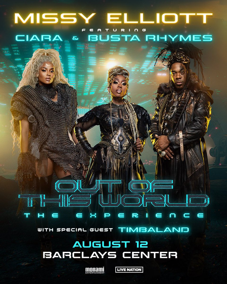 Grab your tickets NOW for OUT OF THIS WORLD - The Missy Elliott Experience in Brooklyn on August 12 with Ciara, Busta Rhymes and Timbaland! 🎟️:bit.ly/4aBS0gq