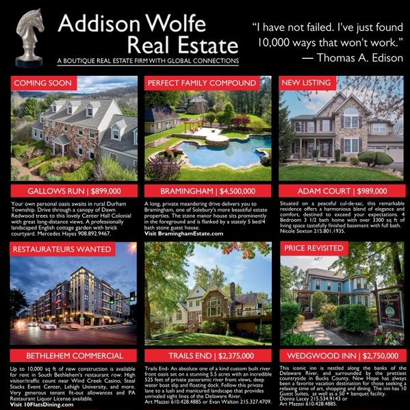 #WednesdayWisdom with @AddisonWolfe 🏡 “I have not failed. I've just found 10,000 ways that won't work.” ― Thomas A. Edison #buckscountyrealestate #buckscountypa #buckscountynews #realestate #luxury #luxuryrealestate #readtheherald