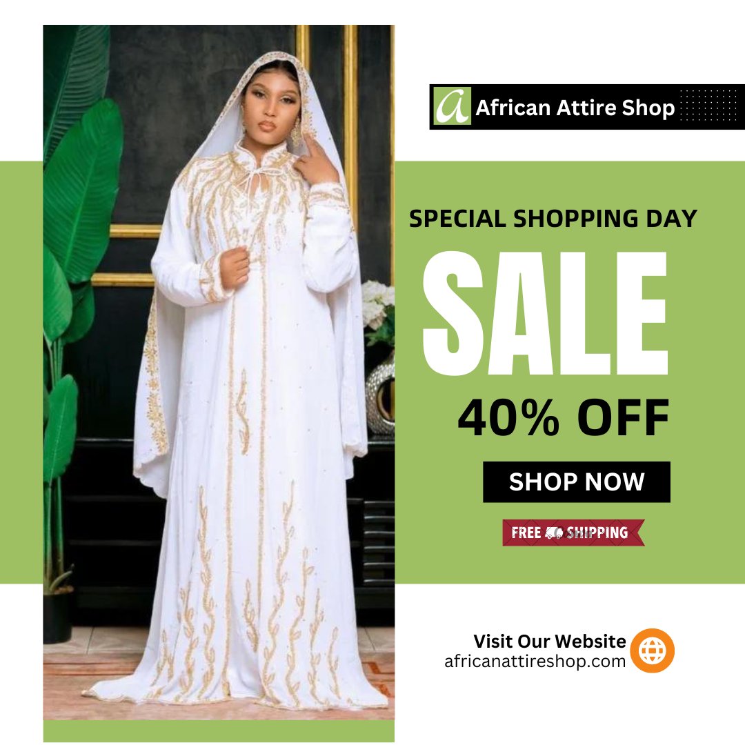 ✨ It's a #SpecialShoppingDay! ✨ Get 40% off ALL items + FREE SHIPPING for a limited time only!

Embrace effortless elegance with our Sale!! Flowing Dubai Kaftan Dress.  Shop the look now and elevate your wardrobe! bit.ly/4avi6SF

#FashionSale #WomensClothing #FreeShipp