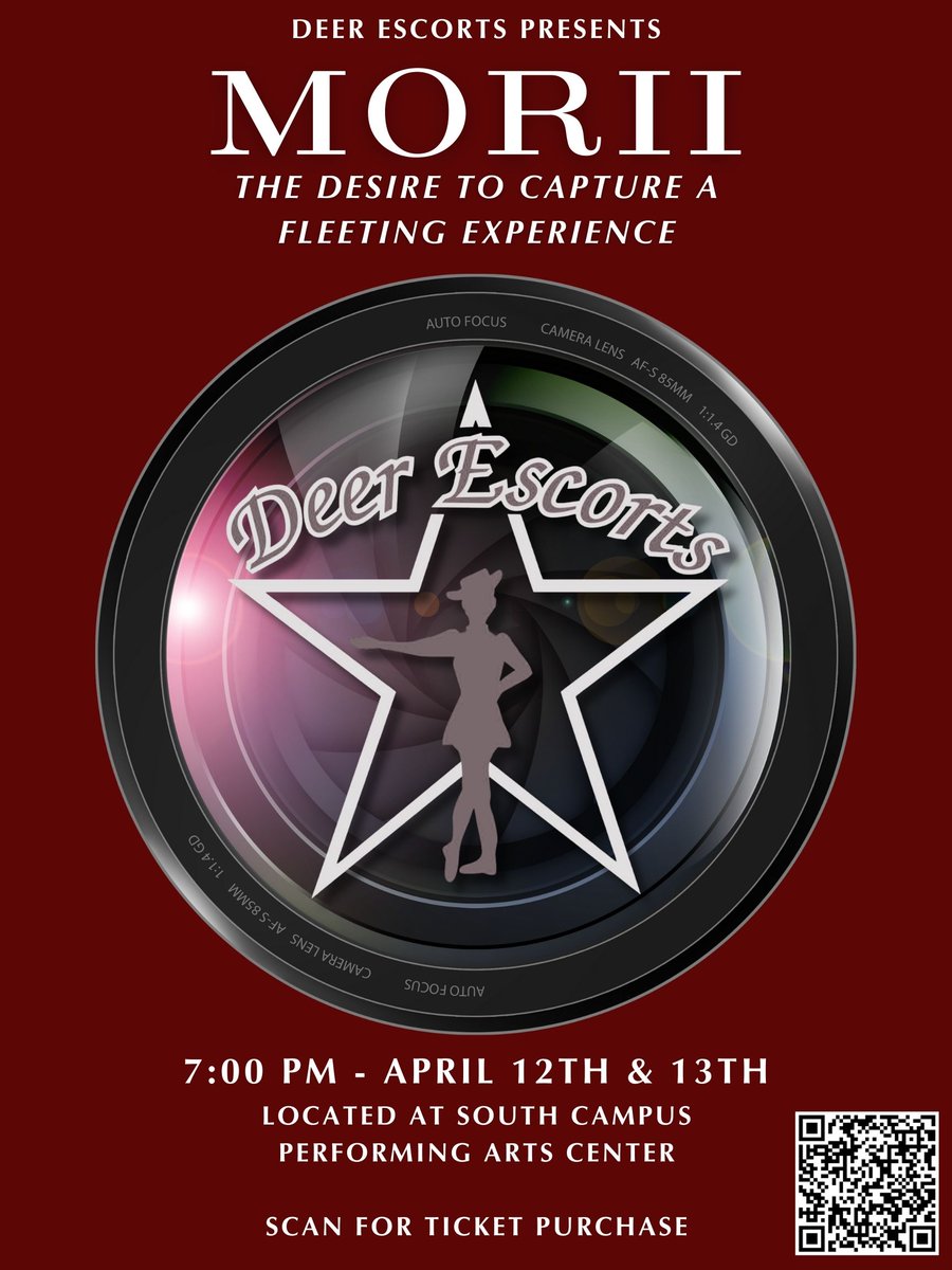 The Deer Escorts Spring Show is Friday, April 12th &amp; Saturday, April 13th, 7 PM in the PAC.
General Admission tickets - $10 and Reserved Seating -      $15. Tickets are now on sale.  deerparkfinearts.ludus.com/index.php
Student tickets available at the door for $7 with      current DPISD ID