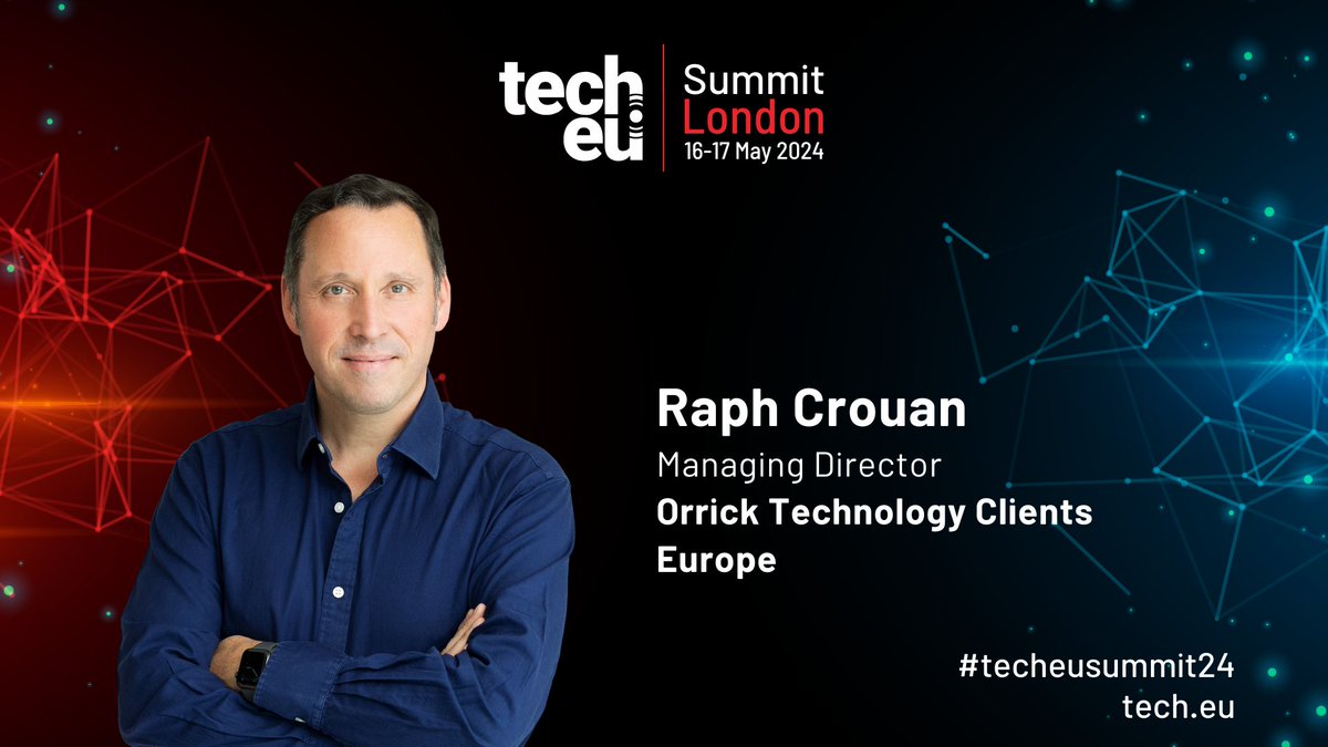 Raph Crouan (<a href="/raphcrouan/">Raph Crouan</a>), Managing Director at Orrick Technology Clients Europe (<a href="/Orrick/">Orrick</a>), will be joining us at the Tech.eu Summit London 2024.

Get your tickets before prices increase on April 15th!🚀

tech.eu/event/2024/sum…

#techeu #techeusummit24