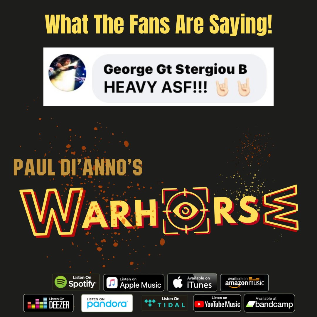 The fans say it best! Paul Di’Anno’s Warhorse 3 Song EP “Stop The War” Out Now on All Digital Platforms. Listen at smarturl.it/WarhorseEP #pauldianno #warhorse #ironmaiden #heavymetal #nwobhm #bravewordsrecords #rocklegends
