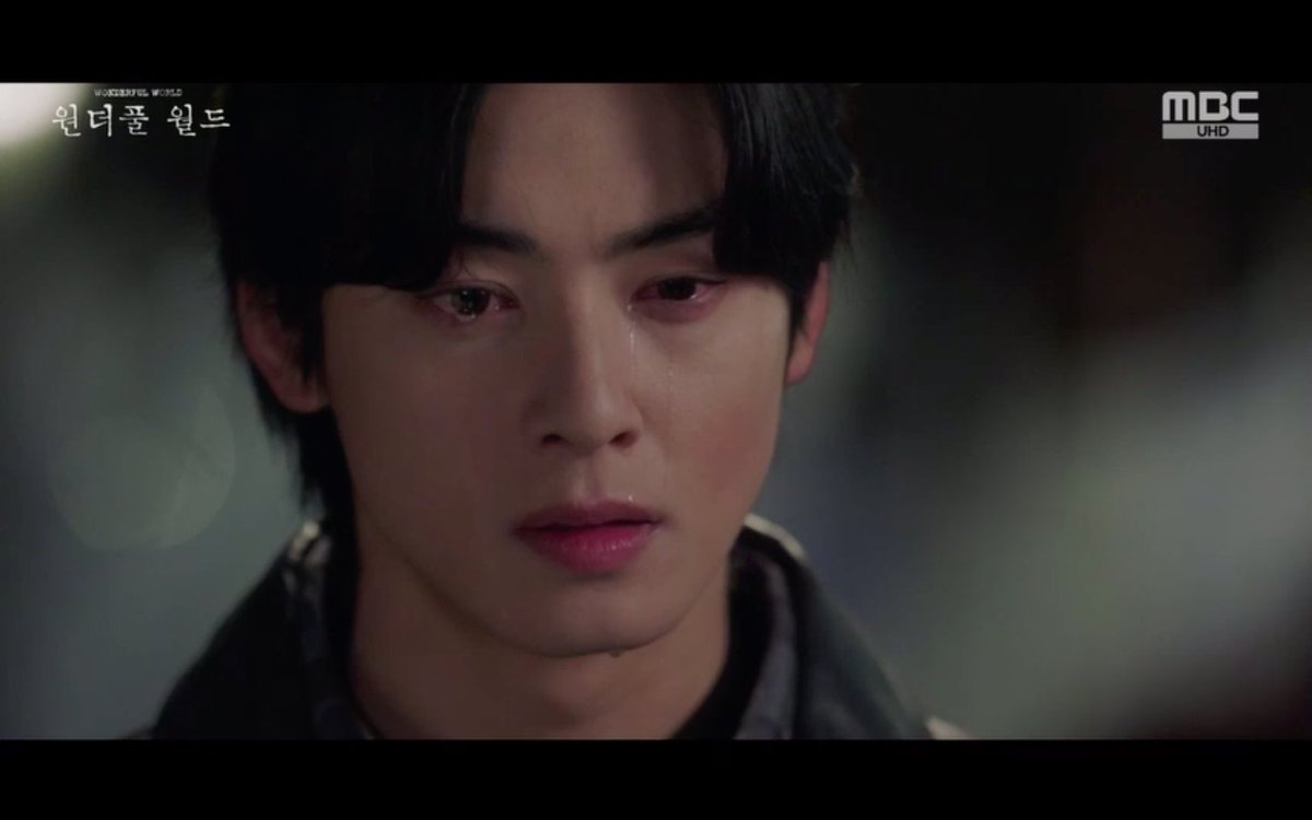 another episode of wonderful world that showcases cha eunwoo's amazing acting skills👏 he embodies kwon seonyul so well for us to feel his pain too, even without screaming and sobbing, just through his eyes #WonderfulWorld #WonderfulWorldEp13