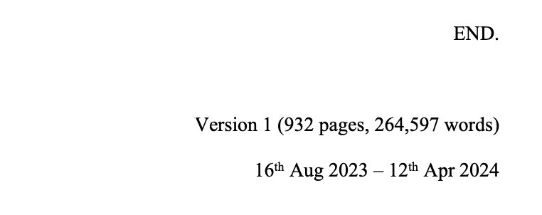 It’s done!! Draft 1 is complete! This was the book I was never going to write. It was the one I was going to tell people about, but never actually do because it was way too complicated and long. My white whale. And now I’ve actually written it!