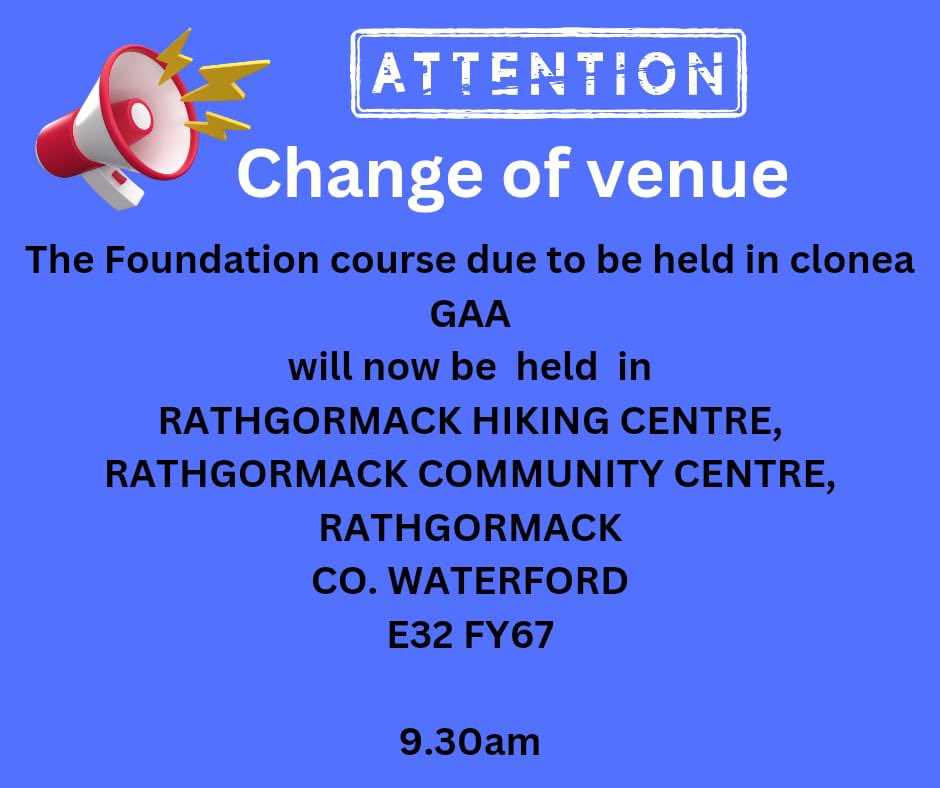 Please note change of venue