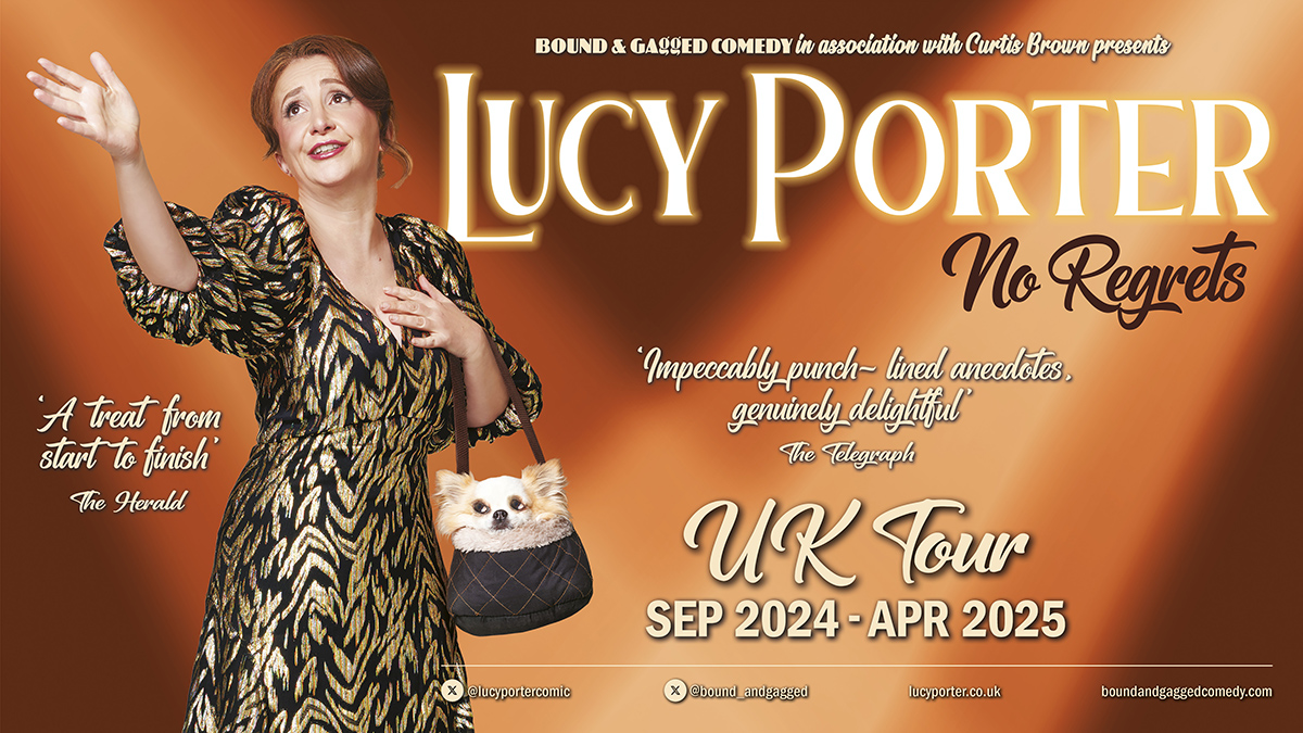 Get your tickets to @lucyportercomic's 'No Regrets' UK tour Sep 2024 - Apr 2025: lucyporter.co.uk