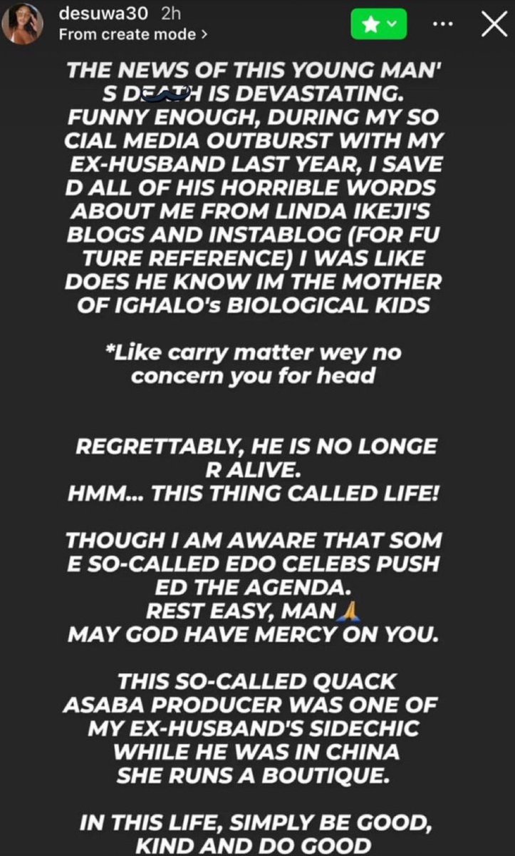 DAMIADENUGA's tweet photo. Jnr Pope: The producer was one of my ex-husband’s side chics when he was in China -- Jude Ighalo's ex-wife Sonia speak out https://t.co/pY7nTBySzh
