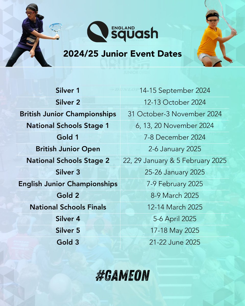2024/25 ready 👊

Our junior competitions calendar for next season has been finalised 🗓️ ✅

Check out what's on and plan your season 👉 tinyurl.com/mryd4f5h

#GameOn