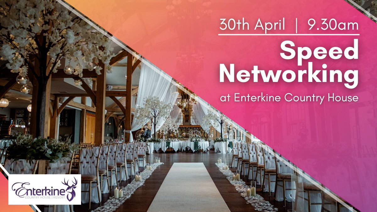 Expand your network and seize new business opportunities at our Speed Networking! Join us at Enterkine Country House for a dynamic morning of networking. Grab a refreshment and get ready to introduce yourself to fellow delegates! Book via ayrshire-chamber.org/event/1373/spe… #Ayrshire