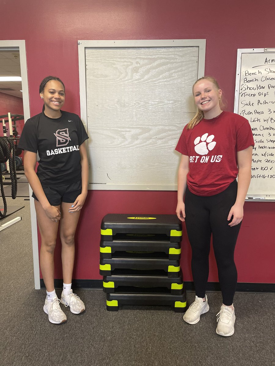 Six footers Hannah Westcott (10th) and Zoey Mckinney (9th) are working hard to fill the shoes of Grace Anne Rose! Westcott and McKinney will provide a little different style of play the next several years around the rim! Going to be a great duo. #LTW