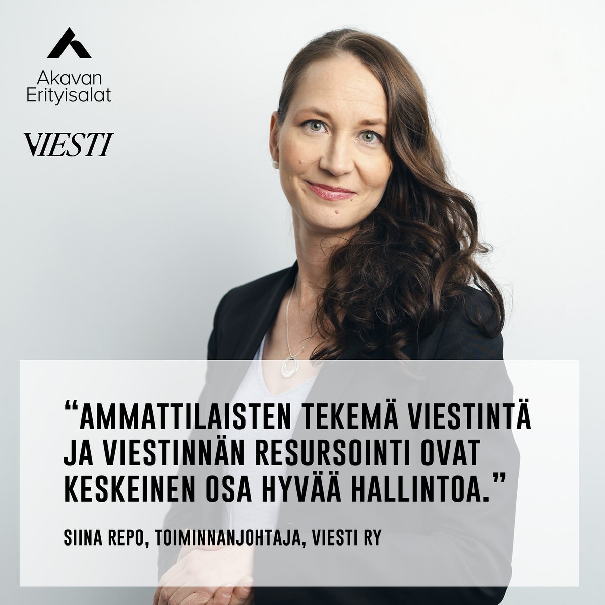 Akavan Erityisalat (@aivanerityinen) on Twitter photo - Yhteiskunta tarvitsee muutoksista selviytymiseen laadukasta viestintää, jotta kansalaisten turvallisuuden tunne säilyy, painottaa jäsenjärjestömme Viesti ry:n toiminnanjohtaja <a href="/SiinaRepo/">Siina Repo</a> : akavanerityisalat.fi/uutishuone/uut…
#hyvähallinto #viestintä - Yhteiskunta tarvitsee muutoksista selviytymiseen laadukasta viestintää, jotta kansalaisten turvallisuuden tunne säilyy, painottaa jäsenjärjestömme Viesti ry:n toiminnanjohtaja <a href="/SiinaRepo/">Siina Repo</a> : akavanerityisalat.fi/uutishuone/uut…
#hyvähallinto #viestintä
