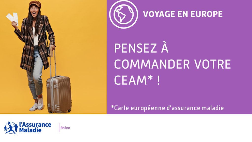 #CEAM | Top départ pour 2 semaines de vacances dans le #Rhône🚩 Un voyage prévu en Europe ? 🇪🇺 ✅Un bon réflexe pour un voyage sans stress : commander sa carte européenne d'assurance maladie👍 Elle se commande gratuitement en ligne via le compte ameli👉 ameli.fr/rhone/assure/a…