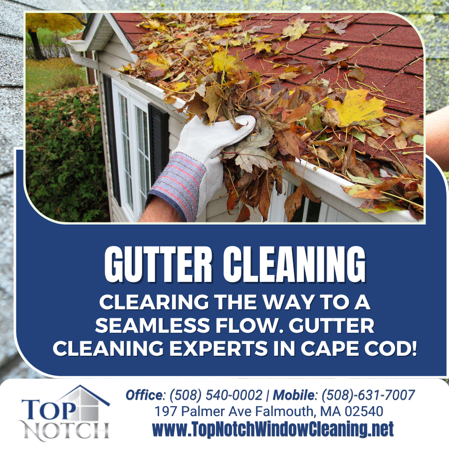 -> CLEARING THE WAY TO A SEAMLESS FLOW

Clogged gutters can lead to a range of issues, from water damage to pest infestations. Keep your home or business protected with our gutter cleaning services.

#WindowCleaningCapeCod #GutterCleaning

bit.ly/3dWAR5f