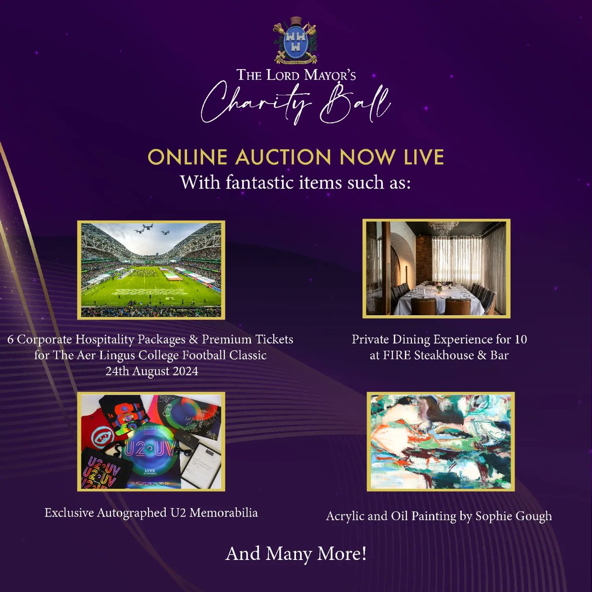 Lord Mayor of Dublin (@lordmayordublin) on Twitter photo The Lord Mayor of Dublin <a href="/daithideroiste/">Daithí de Róiste</a> is delighted to announce that the online auction for The Lord Mayors Charity Ball is now live!
<a href="/RoundRoomDublin/">Round Room Dublin</a> The Lord Mayor of Dublin <a href="/daithideroiste/">Daithí de Róiste</a> is delighted to announce that the online auction for The Lord Mayors Charity Ball is now live!
<a href="/RoundRoomDublin/">Round Room Dublin</a>