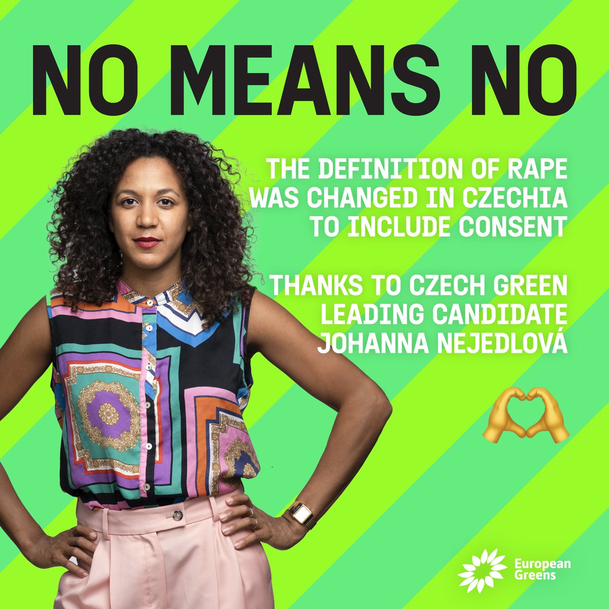 💚 The Czech parliament voted to correct the definition of rape. This is a massive Green win, thanks to Johanna @nejedlova who led this fight. 🇪🇺 15 other EU countries have already made this change. 🌻 As Greens, we will keep fighting for an EU-wide definition!