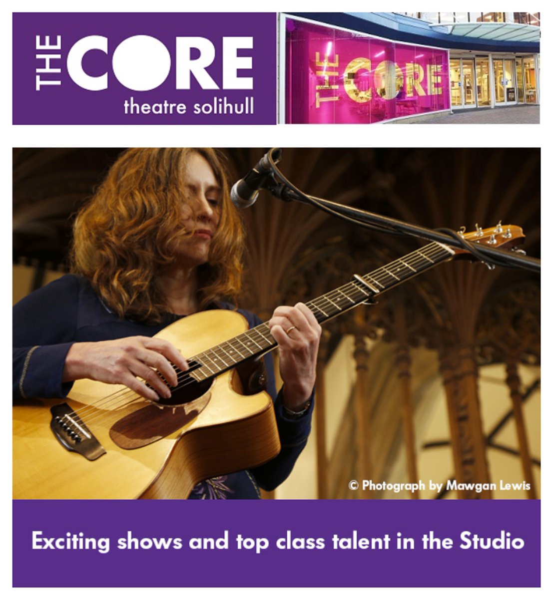 Our latest newsletter is out today, featuring exciting new shows in the Studio and info on our current Courtyard Gallery exhibition. Read it here 👉 bit.ly/3TUQOy2 Sign up to receive regular updates at thecoretheatresolihull.co.uk/newsletter/