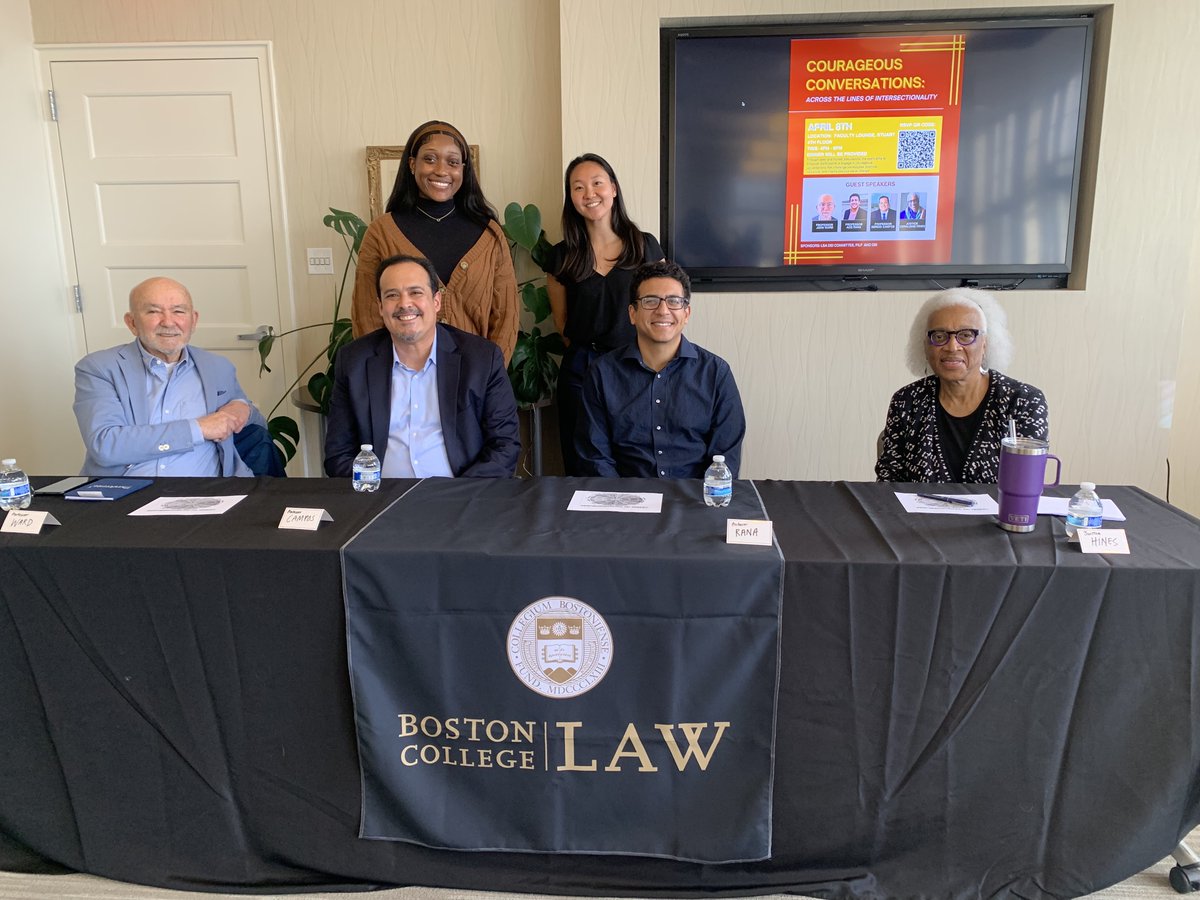 'Courageous Conversations: Across the Lines of Intersectionality' was organized by the LSA, PILF and Assistant Dean of DEI Lisa Brathwaite. Crystal Aneke & Marika Takeshita moderated with Professors Ward, Rana, Campos, and Hines as panelists.